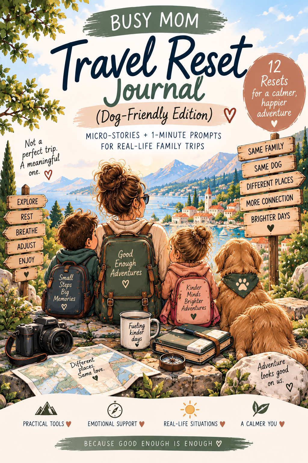 Travel Reset Journal (dog friendly):  12 quick resets for calmer, more connected family travel