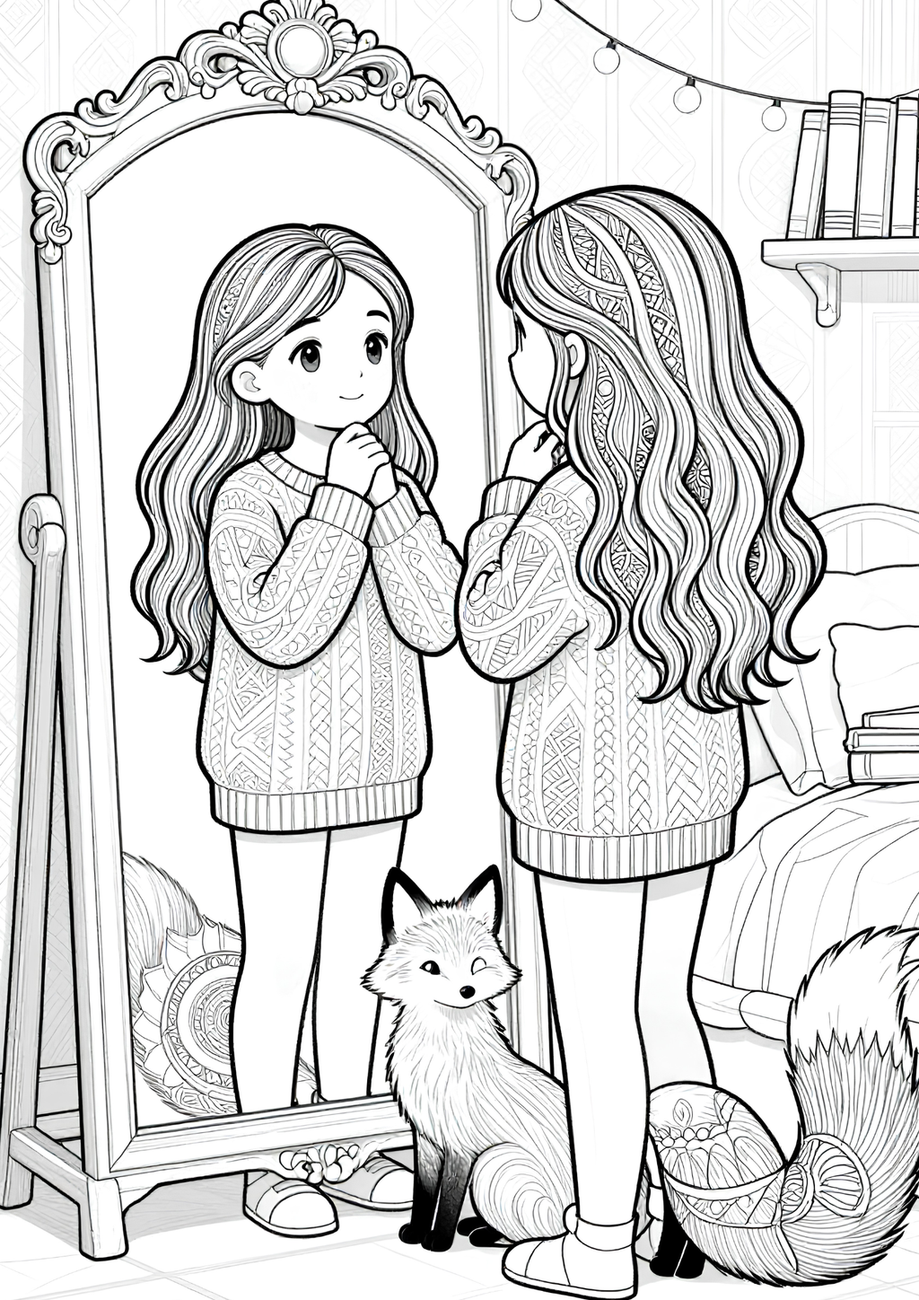 Lina and the mirror with the crooked glass